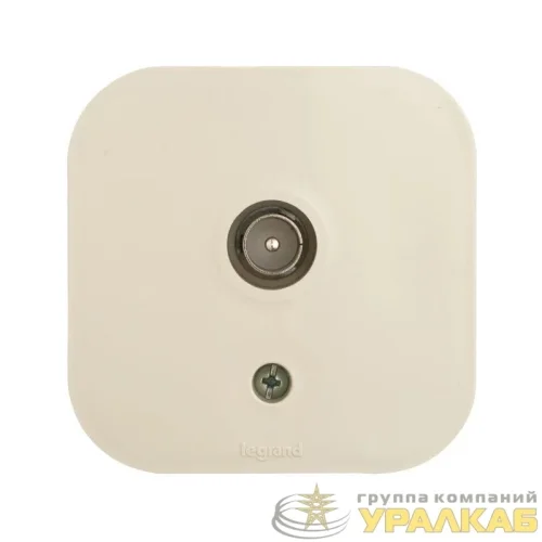 Розетка телевизионная TV 1-м ОП Quteo IP20 с топологией "звезда" сл. кость IEK 