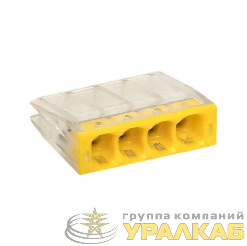 Клемма строительно-монтажная СМК 2273-244 4-проводная 0.5-2.5кв.мм с пастой (уп.100шт) PROxima EKF 