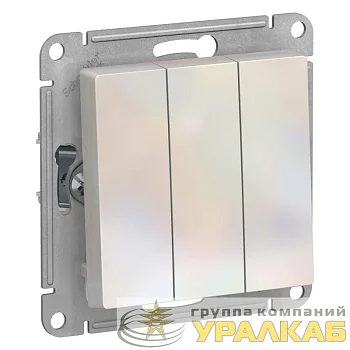 Выключатель 3-кл. СП AtlasDesign 10А IP20 (сх. 1+1+1) 10AX механизм жемчуж. SE 