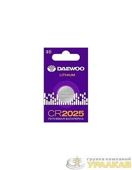 Элемент питания литиевый CR2025 3В 2021 BL-1 DAEWOO 