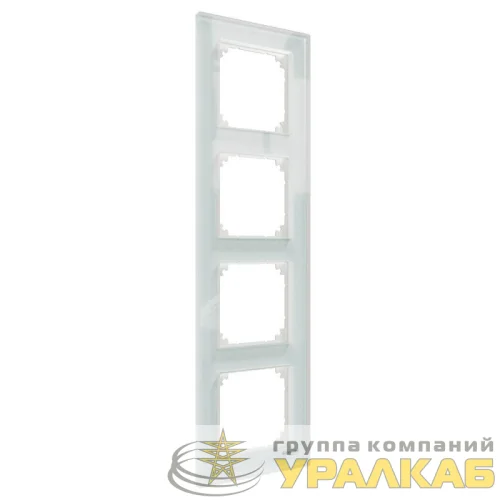 Рамка 4-м MERTEN M-Elegance стеклянная бел. кристалл SM SchE MTN4040-3220 детальная картинка