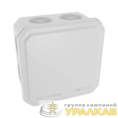 Коробка ответвительная с 8+2 каб. вводами d25/20мм IP55 100х100х50мм (розница) DKC 53800R детальная картинка