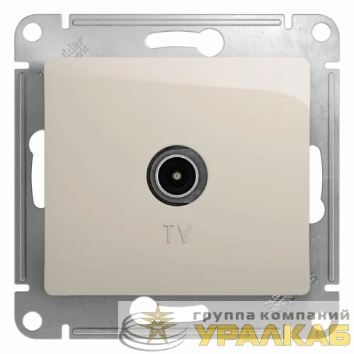 Розетка телевизионная TV Glossa коннектор механизм молочн. SE 