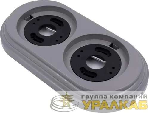 Рамка 2-х постовая пластик титан Bironi BF1-620-26 детальная картинка