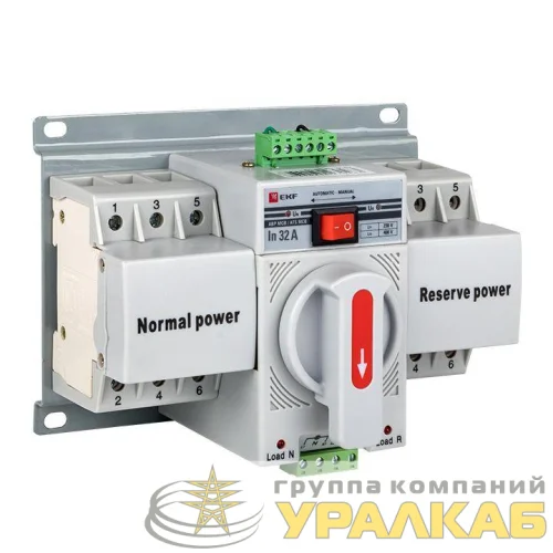 Устройство автоматического ввода резерва АВР 3п C 32А 400В MCB PROxima EKF ats-mcb-32c-3p-pro детальная картинка