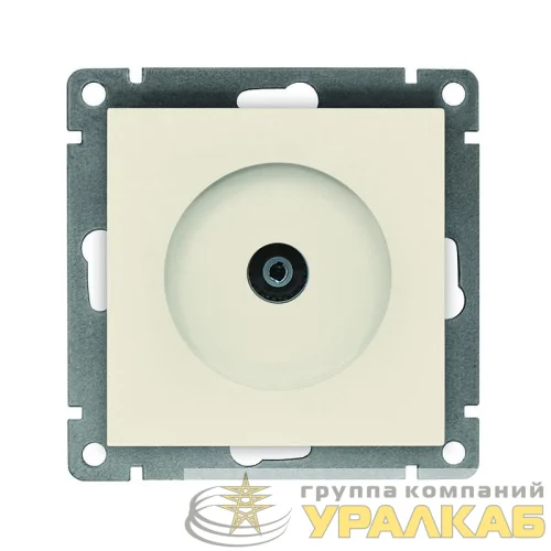 Розетка телевизионная TV 1-м СП Афина механизм сл. кость (ivory) Universal 