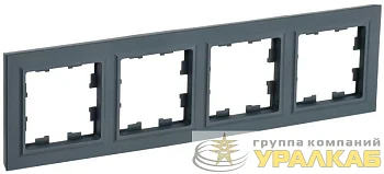 Рамка 4-м BRITE РУ-4-БрГ графит IEK BR-M42-K53