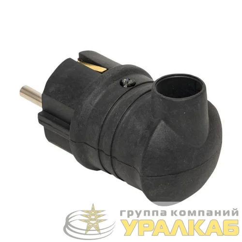 Вилка угловая 16А 2P+PE 230В IP44 каучук черн. PROxima EKF RPS-017-16-230-44-r детальная картинка
