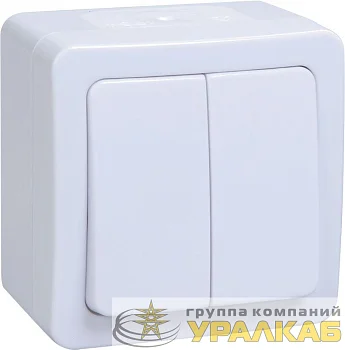 Выключатель 2-кл. ОП Гермес Plus 10А IP54 ВС20-2-0-ГПБ бел. IEK EVMP20-K01-10-54-EC Выключатель 2-кл. ОП Гермес Plus 10А IP54 ВС20-2-0-ГПБ бел. IEK EVMP20-K01-10-54-EC