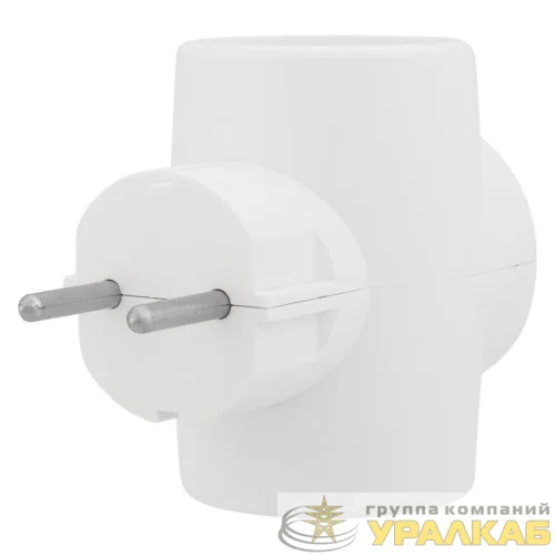 Разветвитель 3-м без заземл. 6-10А 220В Rexant 