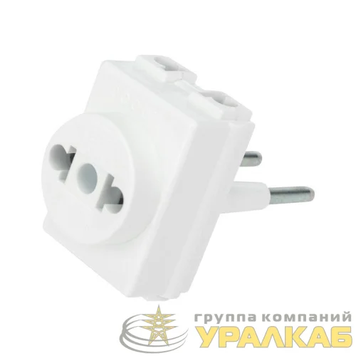 Переходник электрический "Козья ножка" 220В 10А REXANT 11-1065 детальная картинка