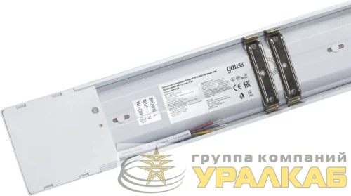 Светильник светодиодный WLF-2 18Вт 4000К IP40 1520лм 592х75х25мм ДПО линейный матов. рассеив. сталь GAUSS 844424218 детальная картинка