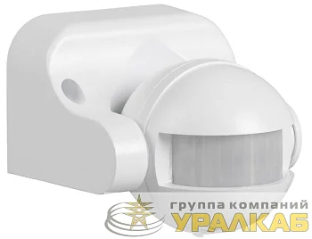 Детектор движения ДД 009 1100Вт угол. обз. 180град. IP44 бел. IEK LDD10-009-1100-001