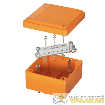 Коробка ответвительная FS 100х100х50мм 6р 450В 6А 4кв.мм с гладкими стенками и клеммн. IP56 пластик. DKC 