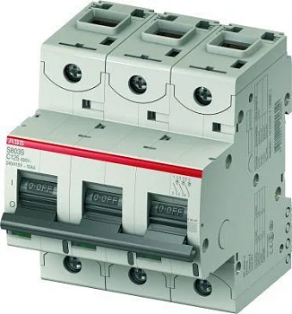 Выключатель автоматический модульный 3п C 80А 25кА S803C C80 ABB 2CCS883001R0804