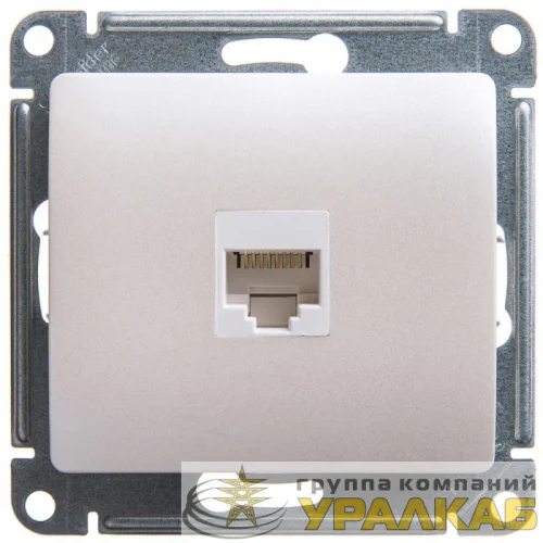 Розетка компьютерная 1-м Glossa RJ45 кат.5E механизм перламутр. SE GSL000681K детальная картинка