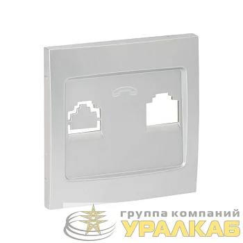 Панель лицевая Валенсия для розетки Phone 1-м сталь PROxima EKF EST01-L-034-30