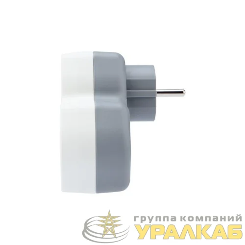 Разветвитель 3-м с заземл. 16А IP20 защ. шторки бел. Rexant 