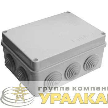 Коробка распределительная ОП 150х110х70мм IP54 10 выходов 10 гермовводов. крышка на винтах сер. Epplast 210314