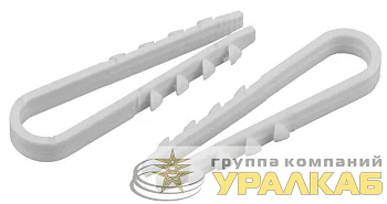 Дюбель-хомут для круглого кабеля 19-25мм бел. (уп.100шт) ЭРА 
