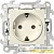 Розетка 1-м СП Simon 24 16А IP20 2P+E Push&Go без защ. шторок механизм сл. кость Simon 2420434-031
