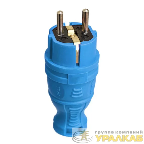 Вилка прямая с заземл. IP44 каучук син. TOKOV TKE-C08-KV-Z детальная картинка