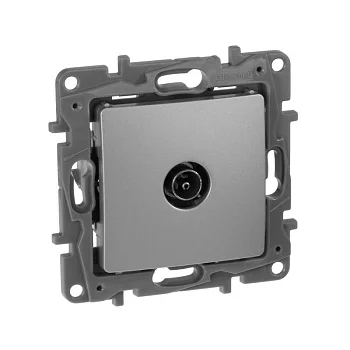 Механизм розетки TV СП Etika с топологией "звезда" 2дБ 0-2400 мГц алюм. Leg 