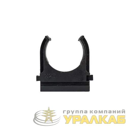Держатель для труб (клипса) d20мм черн. (уп.10шт) Plast EKF derj-z-20b детальная картинка