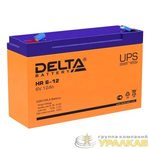 Аккумулятор UPS 6В 12А.ч Delta HR 6-12 детальная картинка