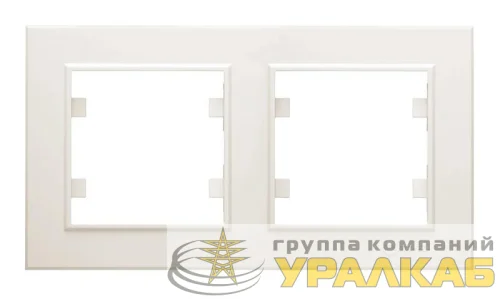 Рамка 2-м Karea горизонт. крем. Makel 56010702 детальная картинка