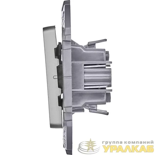 Выключатель 2-кл. Inspiria 10А IP20 250В 10AX механизм алюм. IEK 