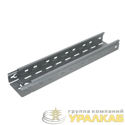 Лоток листовой перфорированный 100х50 L3000 сталь 0.7мм "БЫСТРЫЙ МОНТАЖ ПЛЮС" LPplus50-100-0.7-3000 оцинк. КМ PL0202 детальная картинка