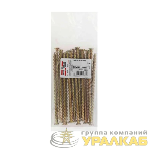 Шуруп по бетону 7.5х152 (уп.20шт) Tech-KREP 124359 детальная картинка