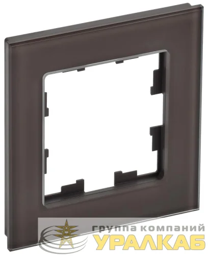 Рамка 1-м BRITE РУ-1-2-БрТБ стекло темн. бронза IEK BR-M12-G-K45 детальная картинка