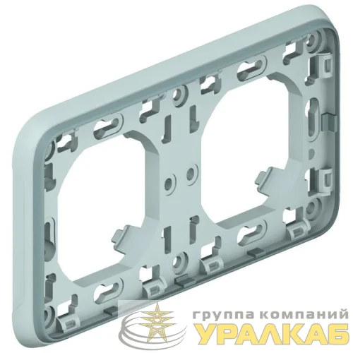 Рамка 2-м Plexo с суппортом горизонт. сер. Leg 