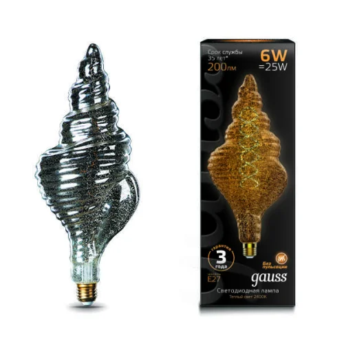 Лампа светодиодная Black Vintage Filament Flexible TL120 6Вт 2400К E27 120х330мм Gauss 166802008 детальная картинка Лампа светодиодная Black Vintage Filament Flexible TL120 6Вт 2400К E27 120х330мм Gauss 166802008 детальная картинка