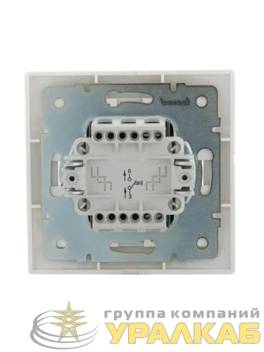 Выключатель кнопочный 1-кл. СП Mira бел./бел. LEZARD 701-0202-103 детальная картинка