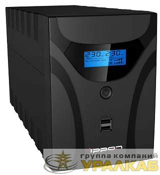 Источник бесперебойного питания Smart Power Pro II Euro 1200 720Вт 1200В.А черн. IPPON 1029740