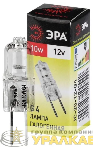 Лампа галогенная G4-JC-10W-12V ЭРА C0027367 детальная картинка