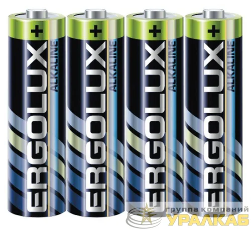 Элемент питания алкалиновый AA/LR6 1.5В Alkaline SR4 (блист.4шт) Ergolux 14282 детальная картинка