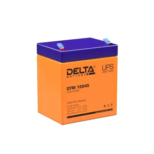 Аккумулятор 12В 4.5А.ч. Delta DTМ 12045 детальная картинка
