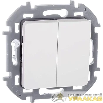 Выключатель 2-кл. Inspiria 10А IP20 250В 10AX механизм бел. IEK 
