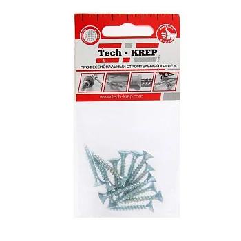 Шуруп универсальный 4.5х30 цинк. с потайной головкой (уп.14шт) пакет Tech-Krep 