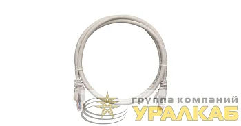 Патч-корд U/UTP 4 пары кат.5e (класс D) 100МГц 2хRJ45/8P8C BC (чистая медь) 24AWG (7х0.205мм) LSZH нг(А)-HFLTx сер. 2м NIKOMAX NMC-PC4UD55B-020-C-GY