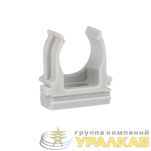 Держатель для труб (клипса) d20мм сер. (уп.100шт) Plast EKF derj-z-20n детальная картинка