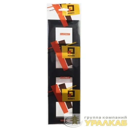 Рамка 4-м 8мод. Avanti "Черный квадрат" DKC 