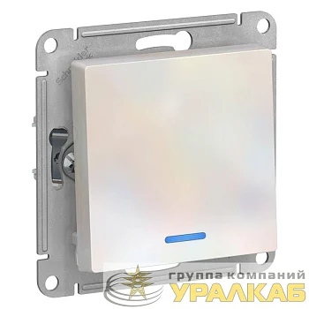 Выключатель 1-кл. СП AtlasDesign 10А IP20 (сх. 1а) 10AX с подсветкой механизм жемчуж. SE 