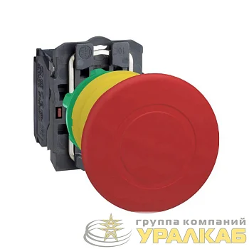 Кнопка аварийной остановки и откл. "тяни-толкай" 1НЗ пластик SchE XB5AT842 Кнопка аварийной остановки и откл. "тяни-толкай" 1НЗ пластик SchE XB5AT842