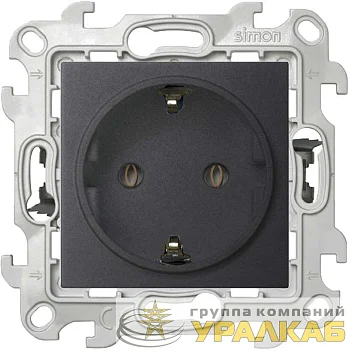 Розетка 1-м СП Simon 24 16А IP20 2P+E Push&Go без защ. шторок механизм графит Simon 2420434-038 Розетка 1-м СП Simon 24 16А IP20 2P+E Push&Go без защ. шторок механизм графит Simon 2420434-038