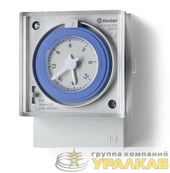 Реле времени механическое суточное 16А 120...230В AC 1CO монтаж на панель резервн. источник питания IP20 FINDER 123182300000